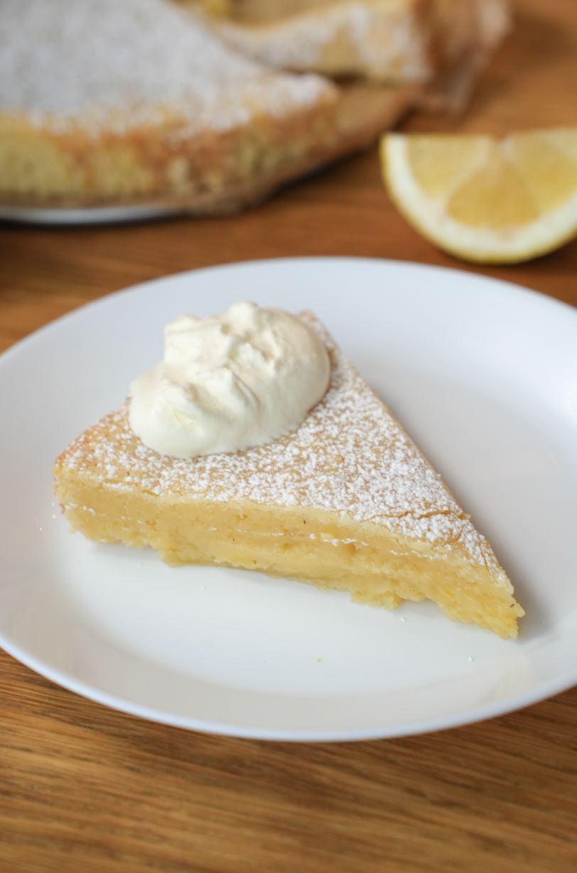 kladdkaka med vit choklad och citron